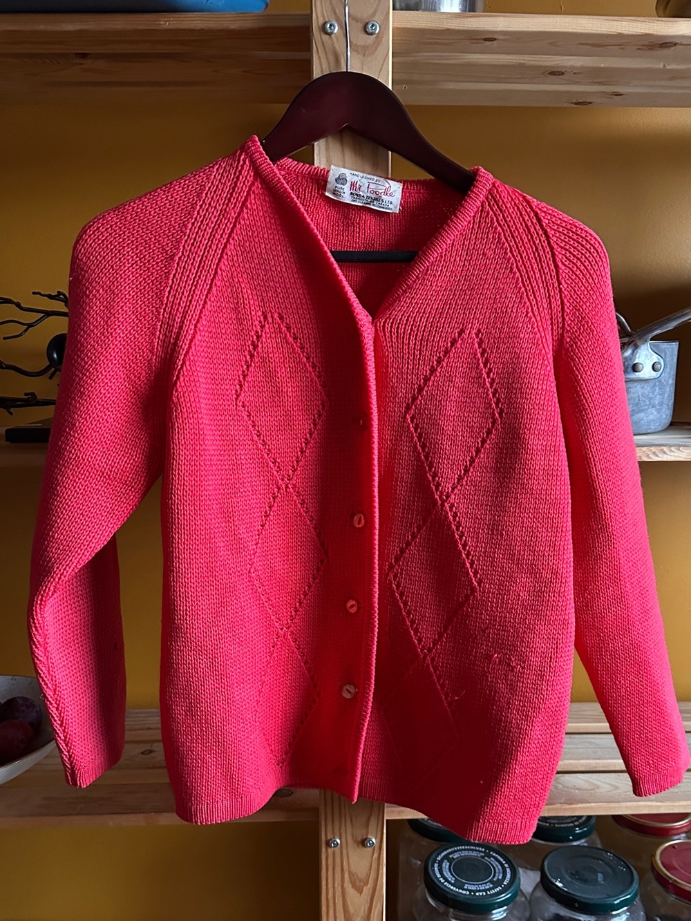 Vintage 1960s Mr. Poodle Hand Loomed Virgin Wool Cardigan – Yarmouth Nova Scotia